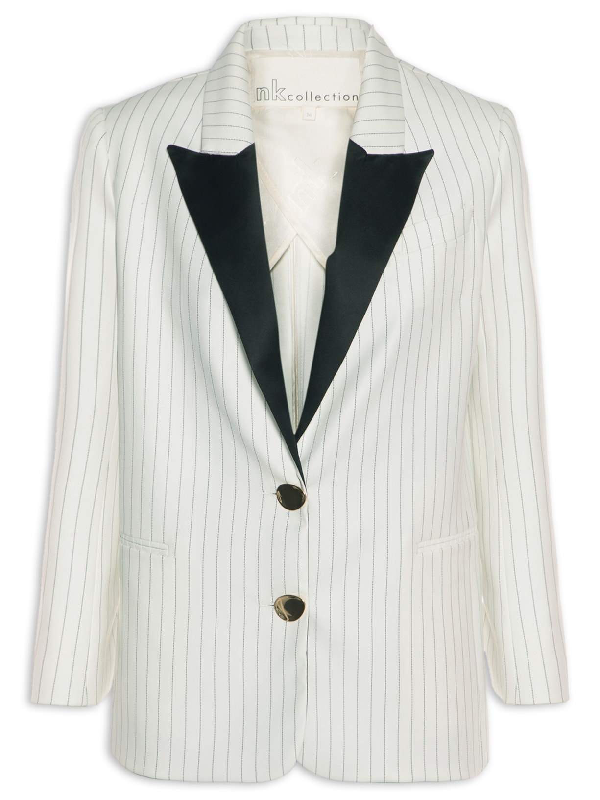 Blazer Feminino Ganardine Risca Laura - Branco