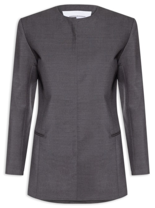 Blazer Feminino Lã Laine - Cinza