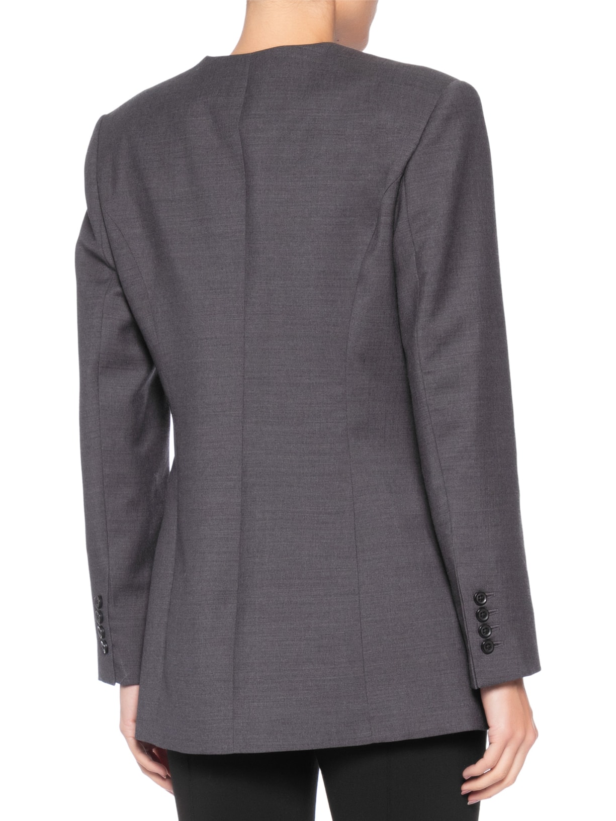 Blazer Feminino Lã Laine Cinza Andrea Bogosian
