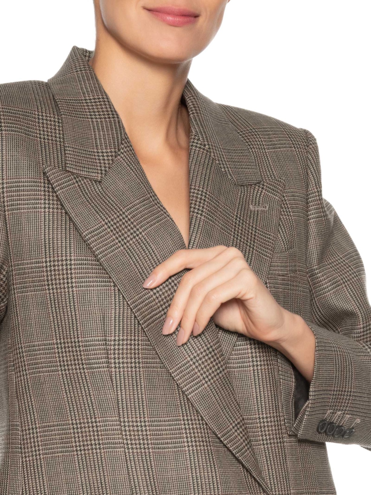 Blazer Feminino Lã Marrom Andrea Bogosian