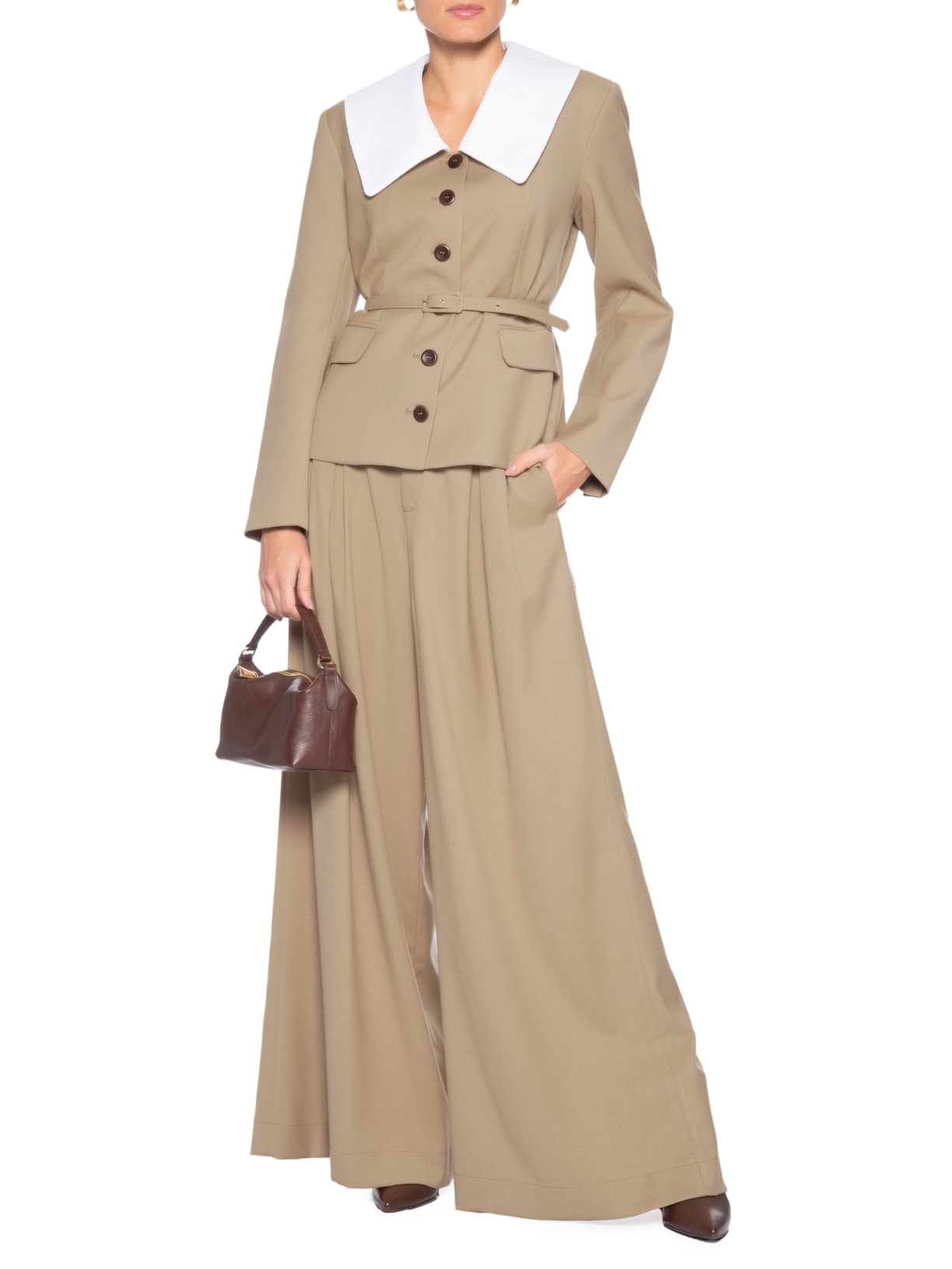 Blazer Feminino Lapilli Bege Carol Bassi