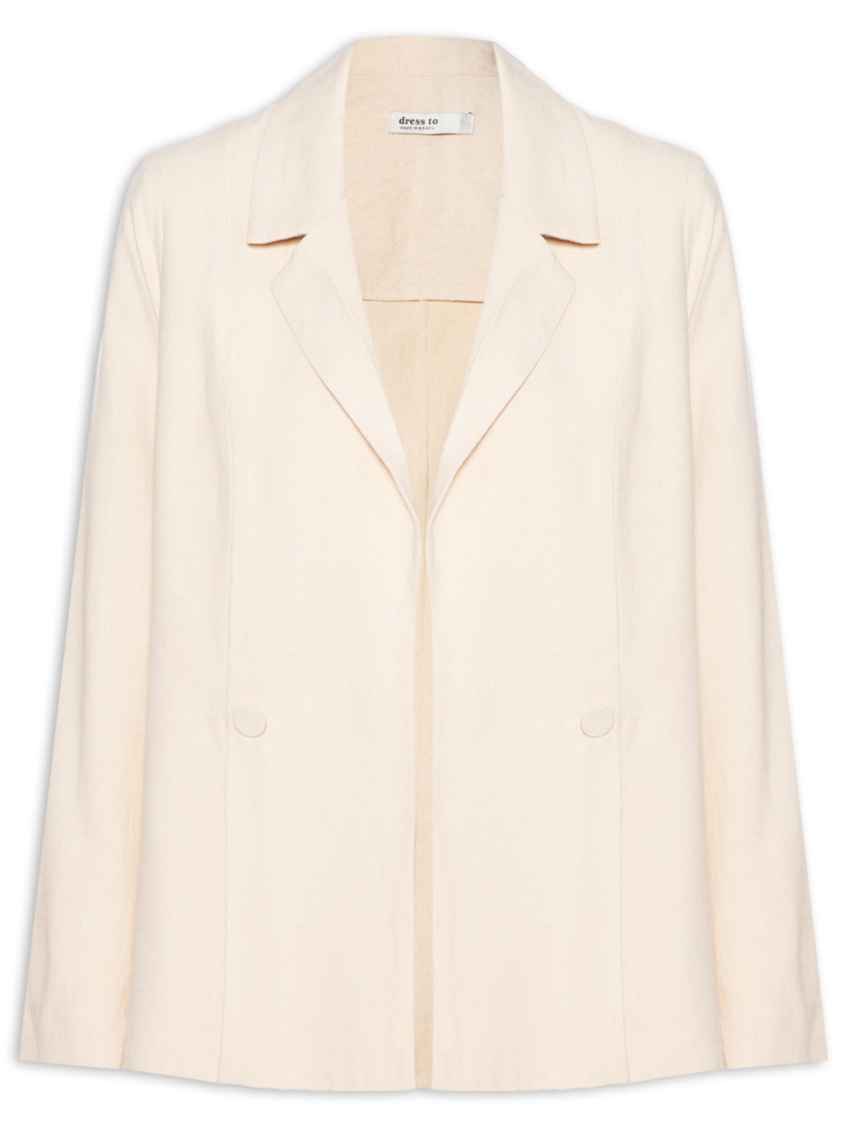Blazer Feminino Linho Fendas - Off White