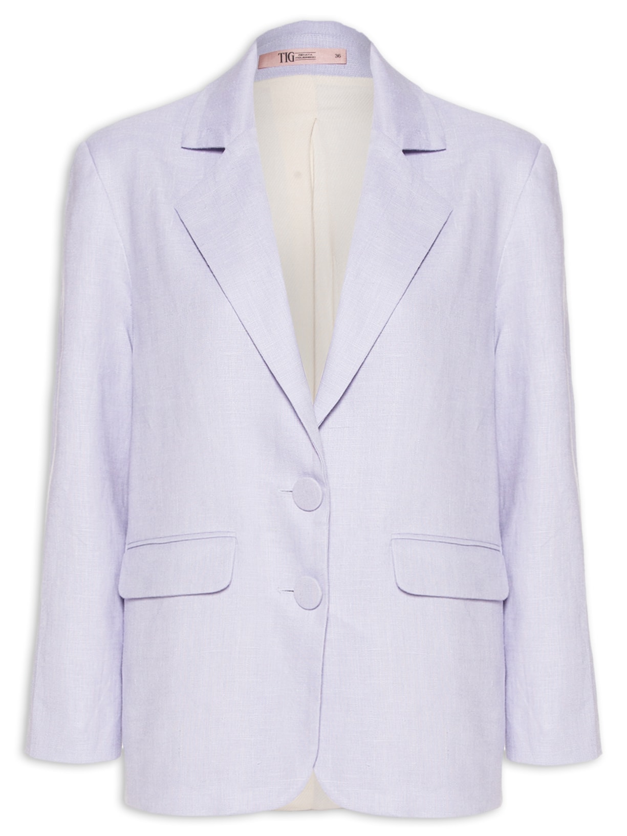 Blazer Feminino Linho Grosso - Lilás
