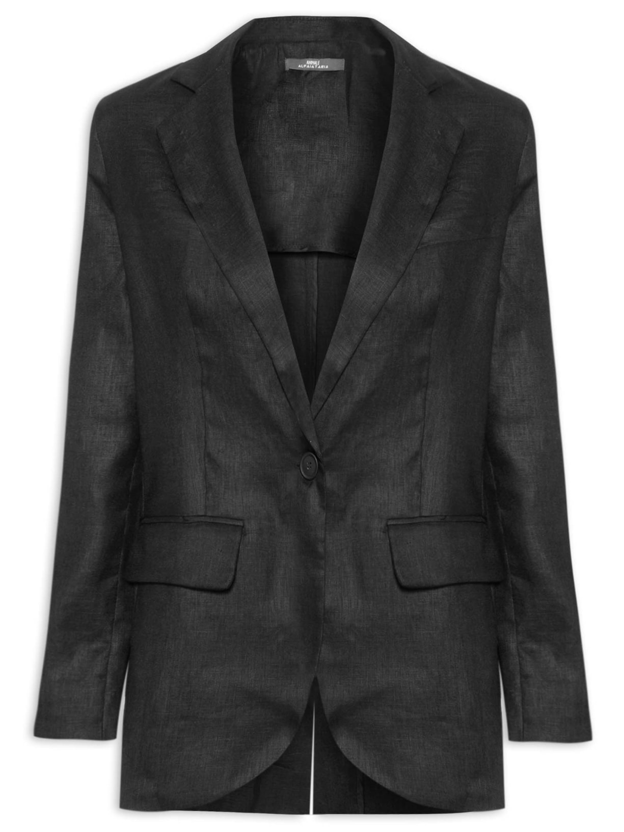 Blazer Feminino Linho Pesado - Preto