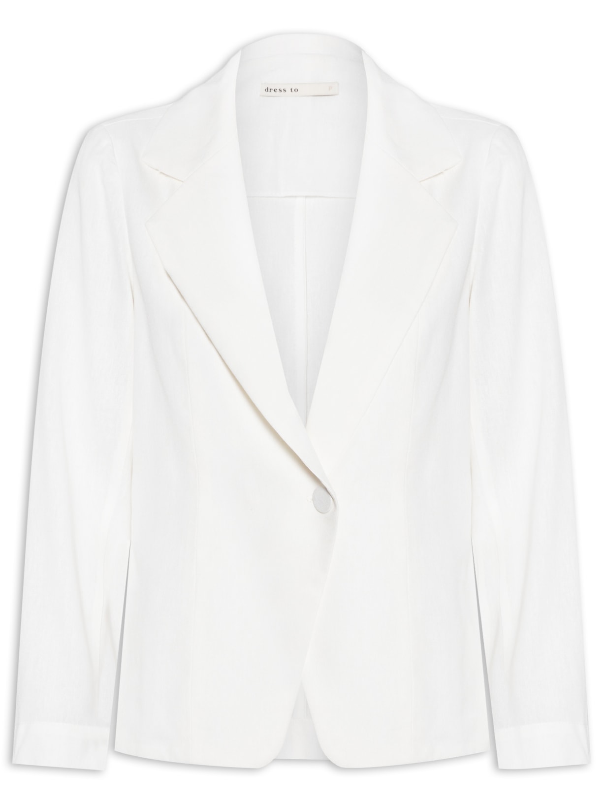 Blazer Feminino Linho Transpassado - Branco