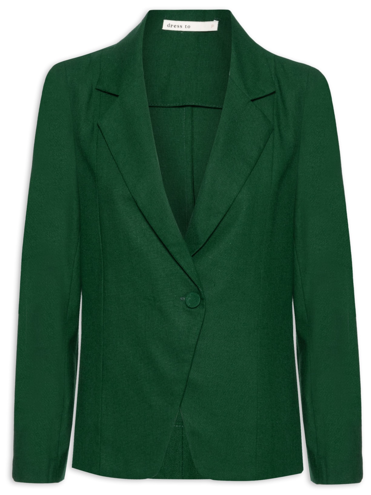 Blazer Feminino Linho Transpassado - Verde