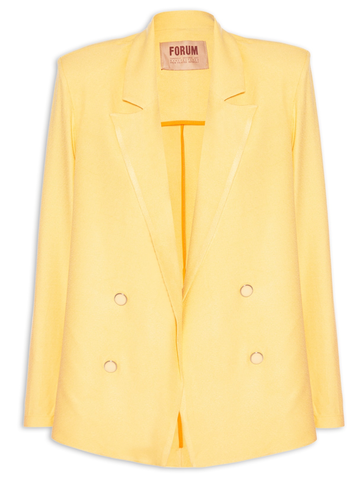 Blazer Feminino Liso - Amarelo