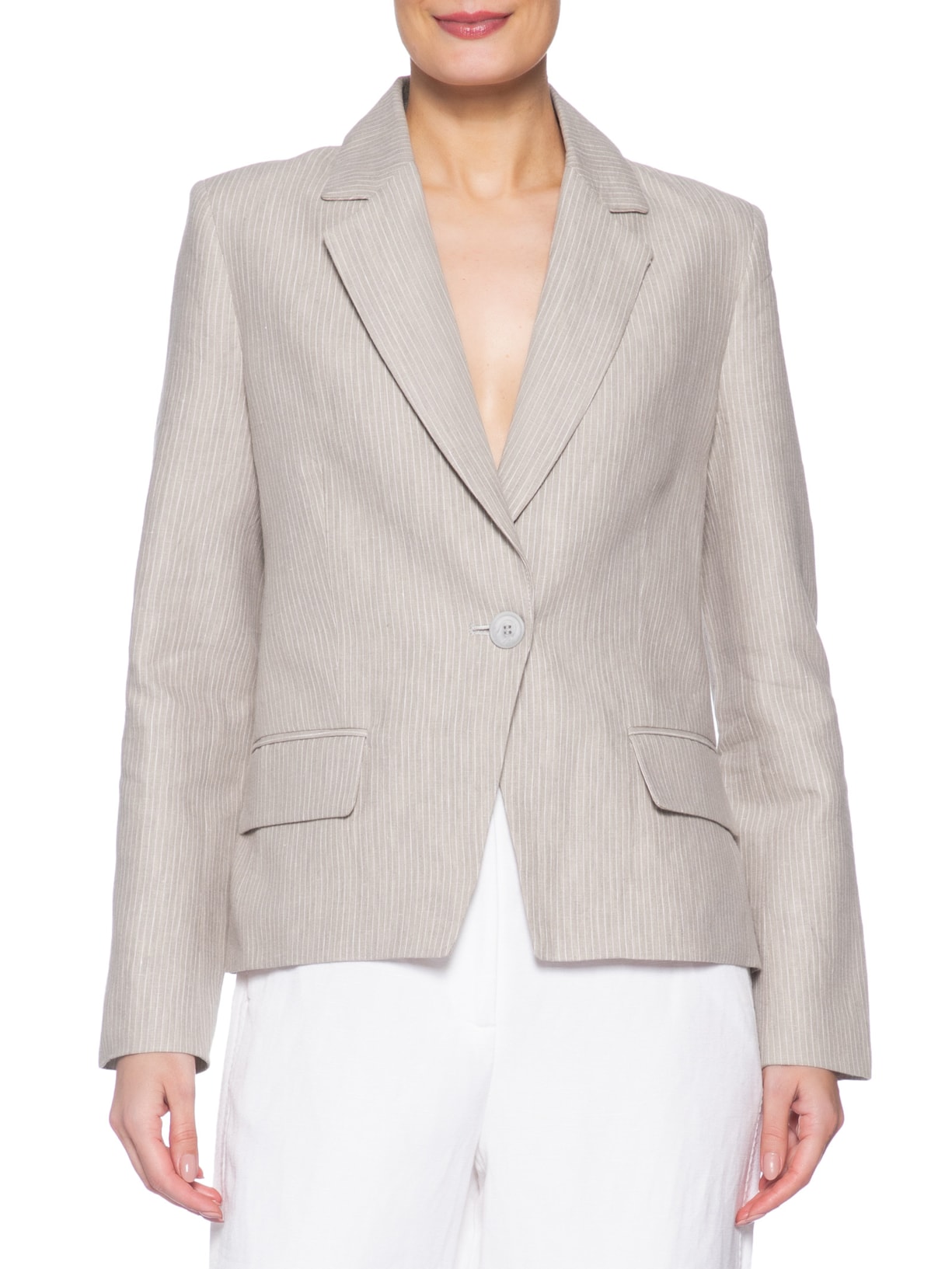 Blazer Feminino Listra Cinza Animale