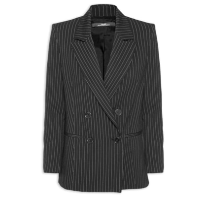 Blazer Feminino Listras - Preto