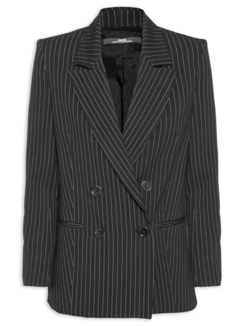 Blazer Feminino Listras - Preto