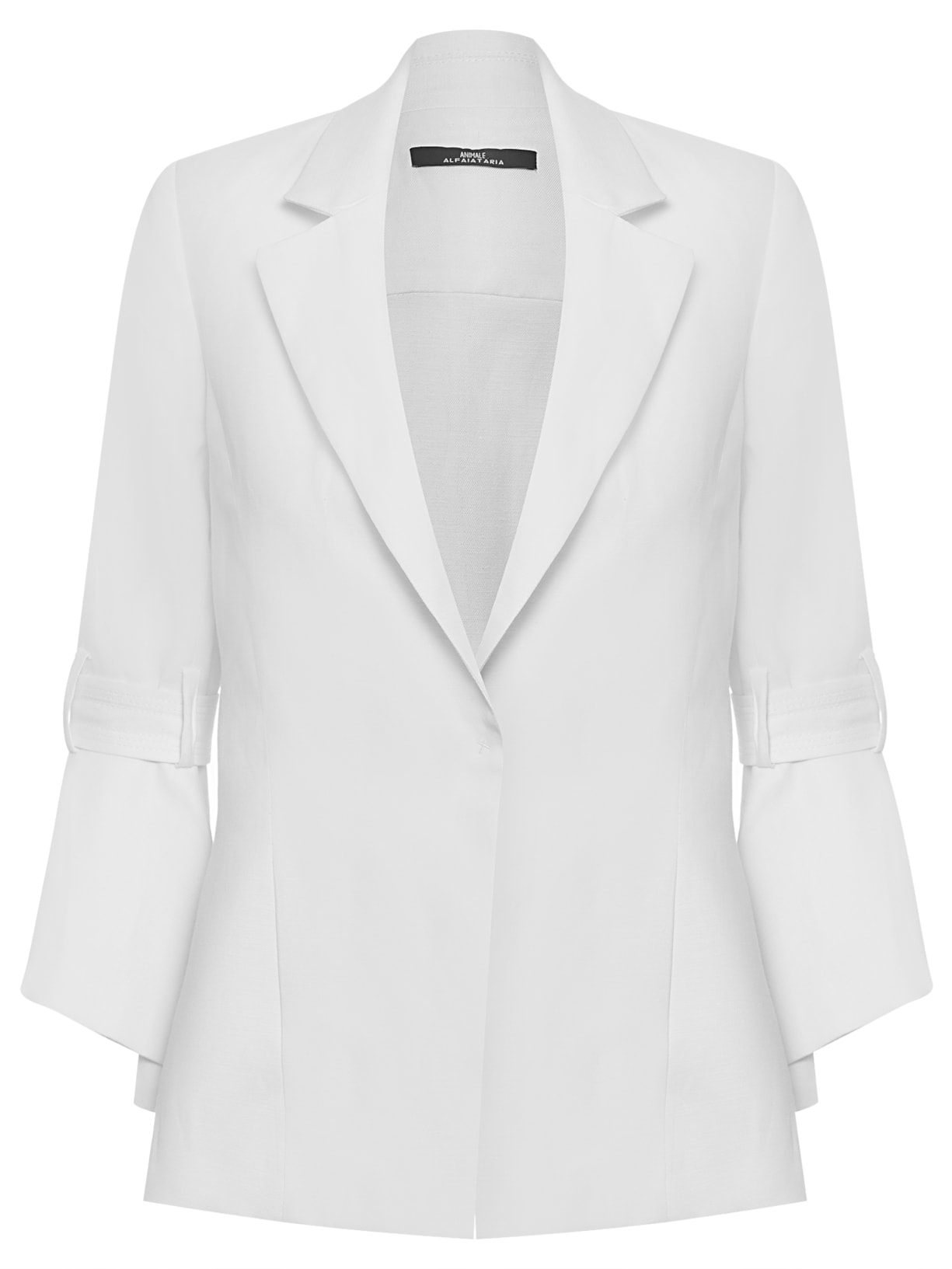 Blazer Feminino Manga Babados - Branco