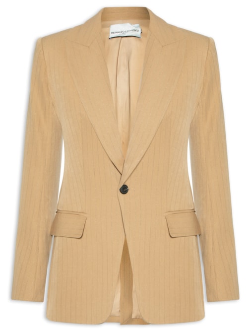 Blazer Feminino Manga Longa Slim - Bege