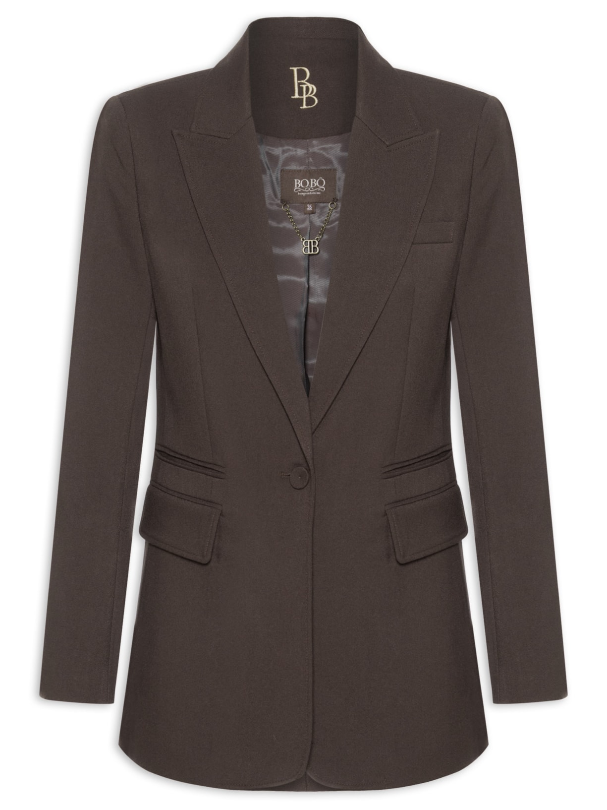 Blazer Feminino New Mary Twill Marrom Bo.bô