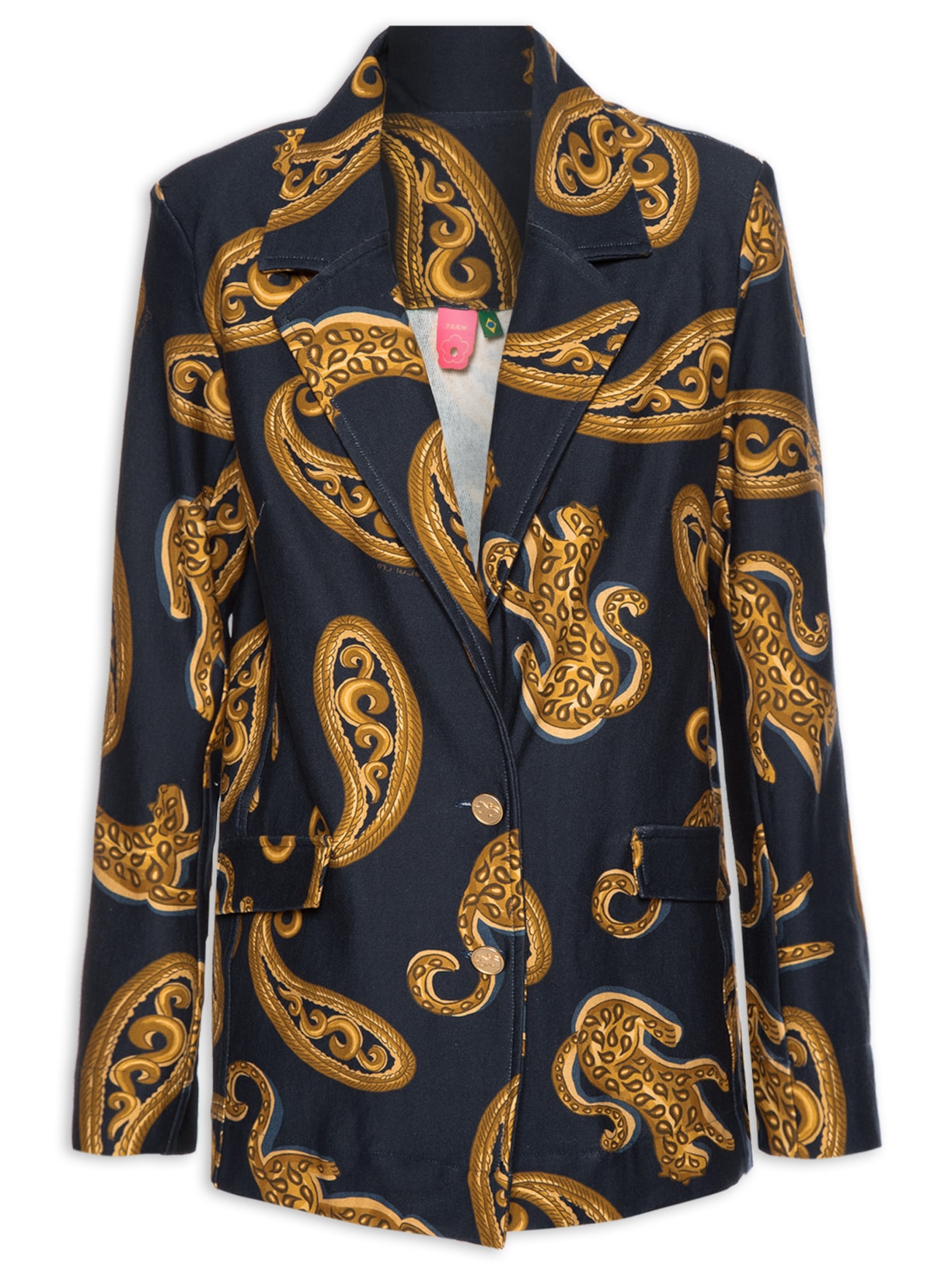 Blazer Feminino Onça De Ouro - Azul