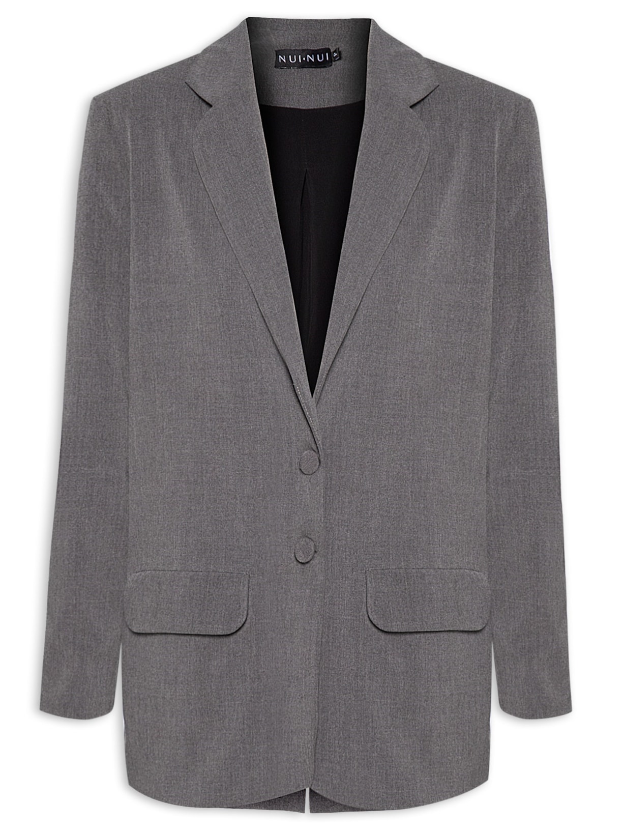 Blazer Feminino Over Chumbo - Cinza