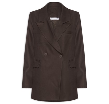 Blazer Feminino Oversized Alfaiataria - Marrom