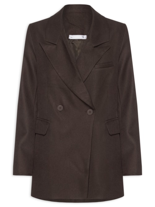 Blazer Feminino Oversized Alfaiataria - Marrom