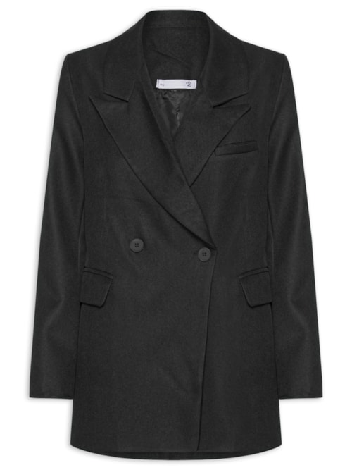Blazer Feminino Oversized Alfaiataria - Preto