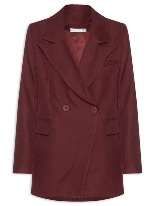 Blazer Feminino Oversized Alfaiataria - Vermelho