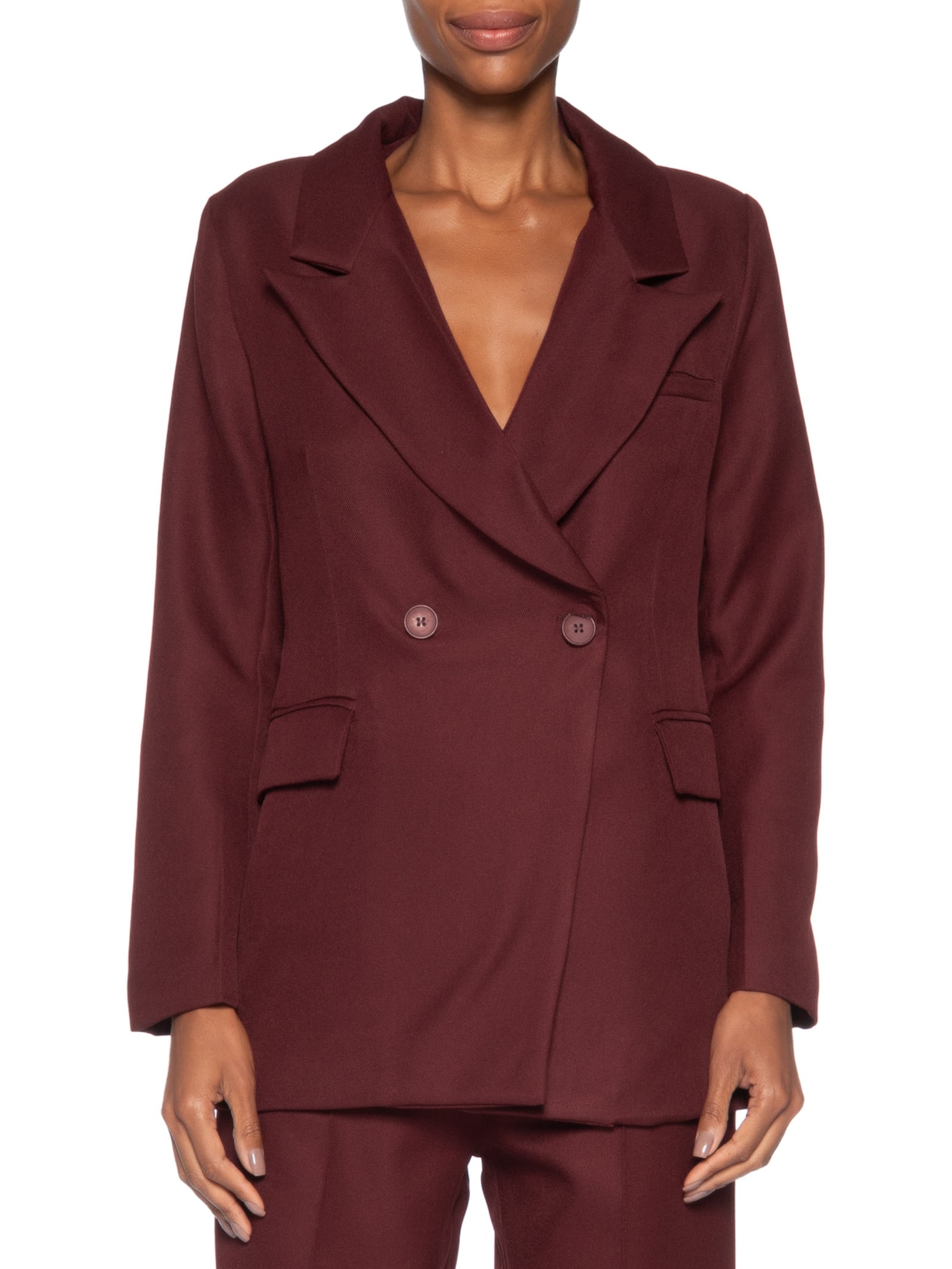 Blazer Feminino Oversized Alfaiataria Vermelho '2Essential