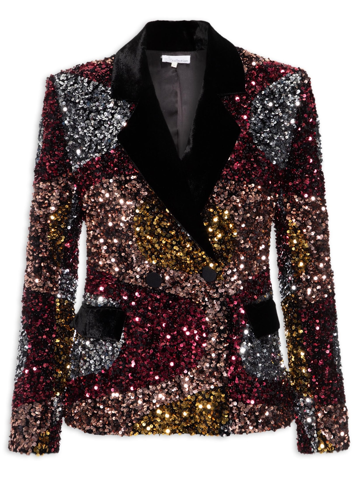 Blazer Feminino Paetê Velvet Poppy - Rosa