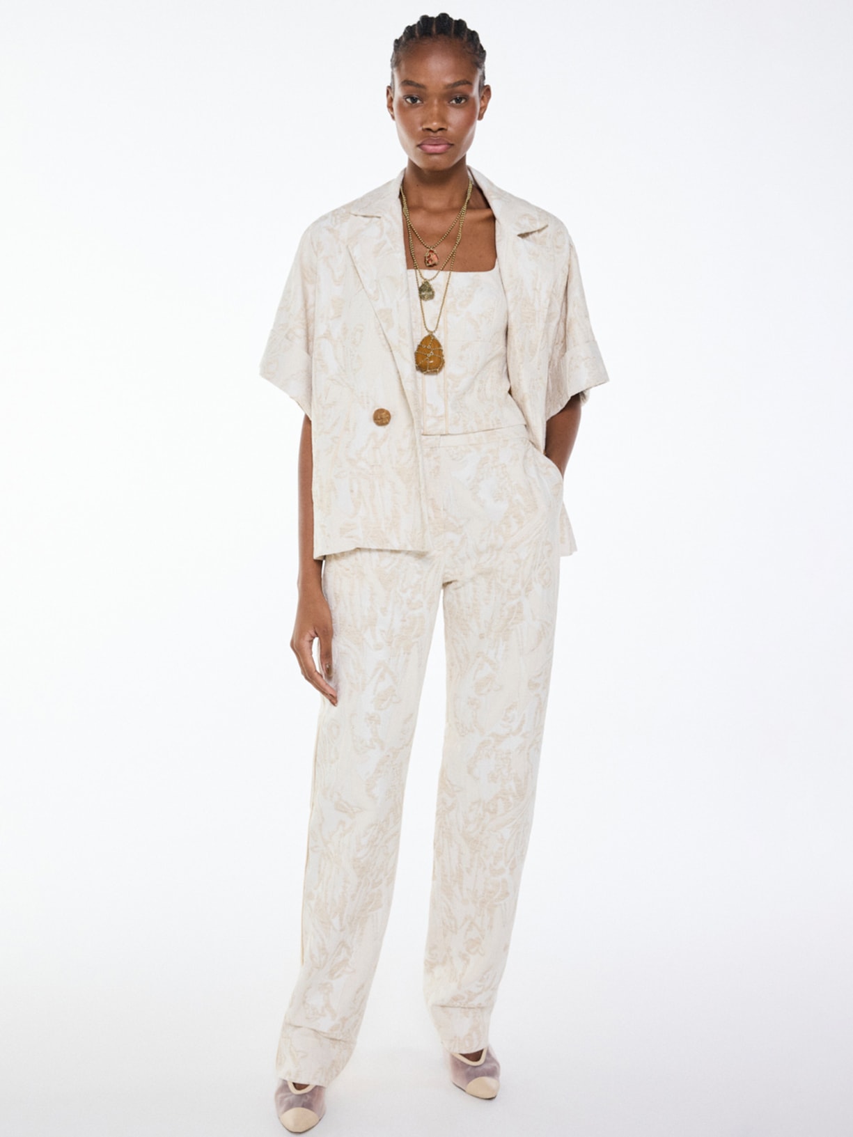 Blazer Feminino Peace I26 Bege Mixed