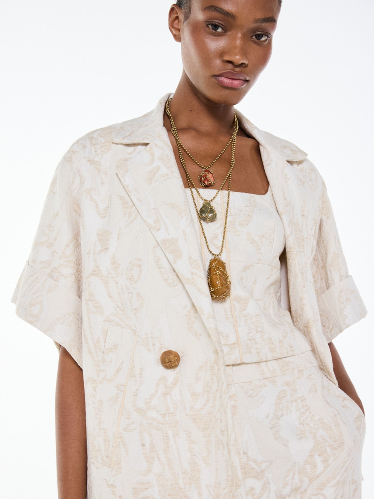 Blazer Feminino Peace I26 Bege Mixed