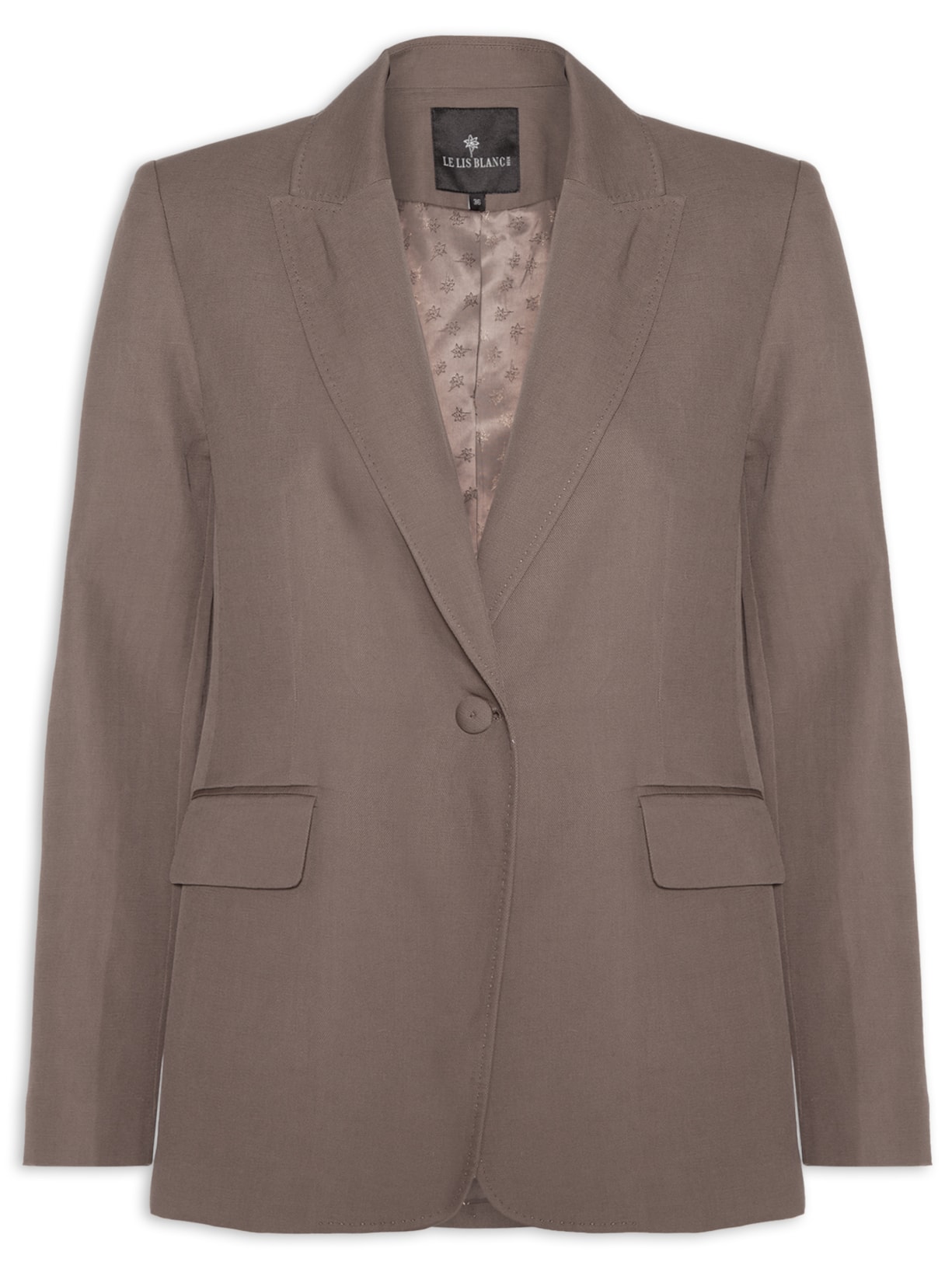 Blazer Feminino Renata Marrom Le Lis