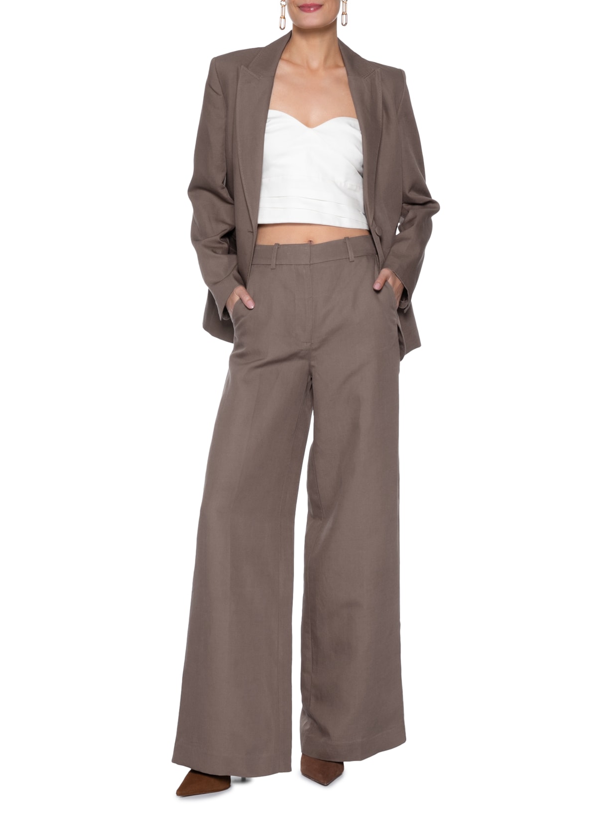 Blazer Feminino Renata Marrom Le Lis