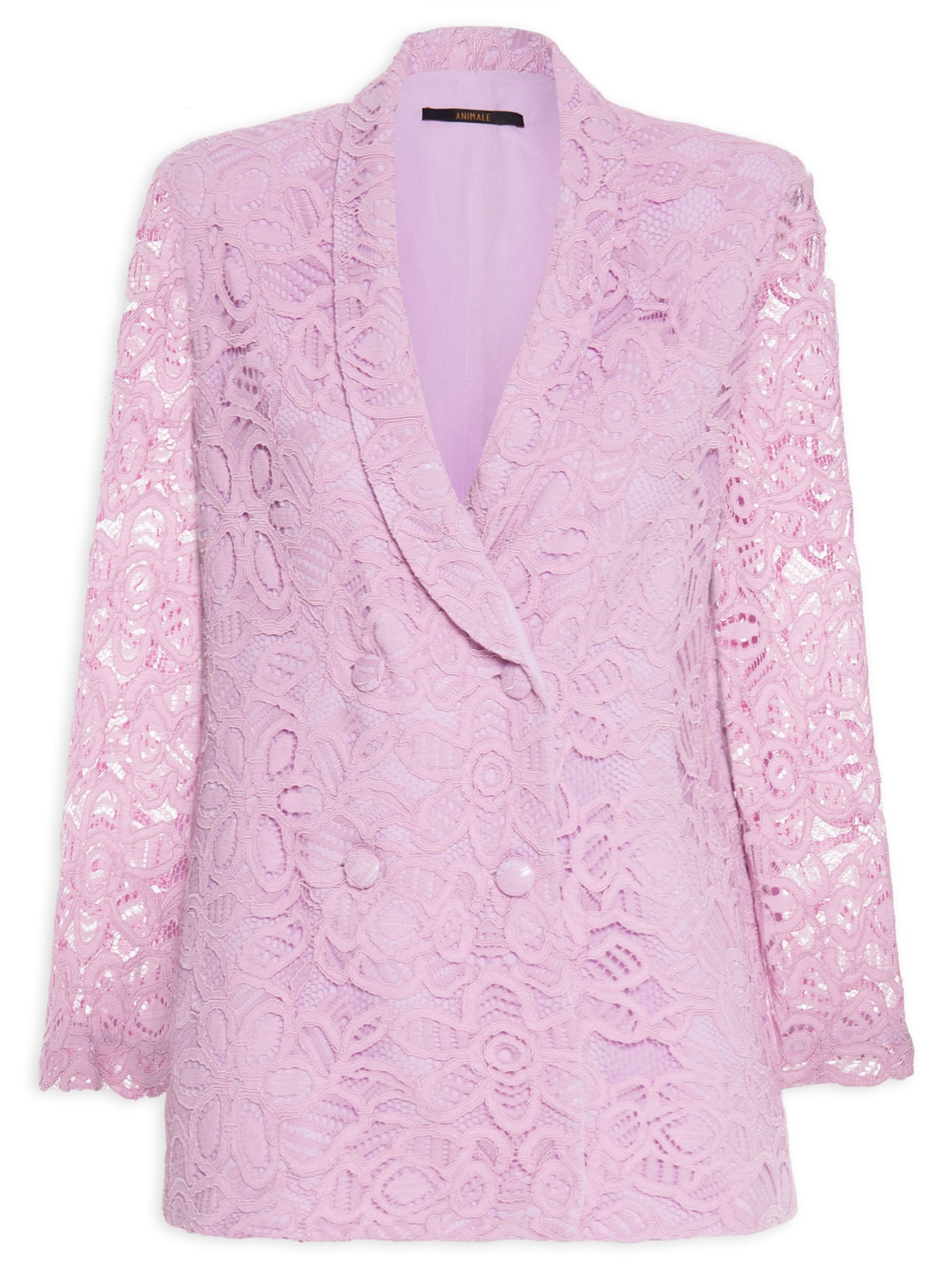 Blazer Feminino Renda Buquet - Roxo