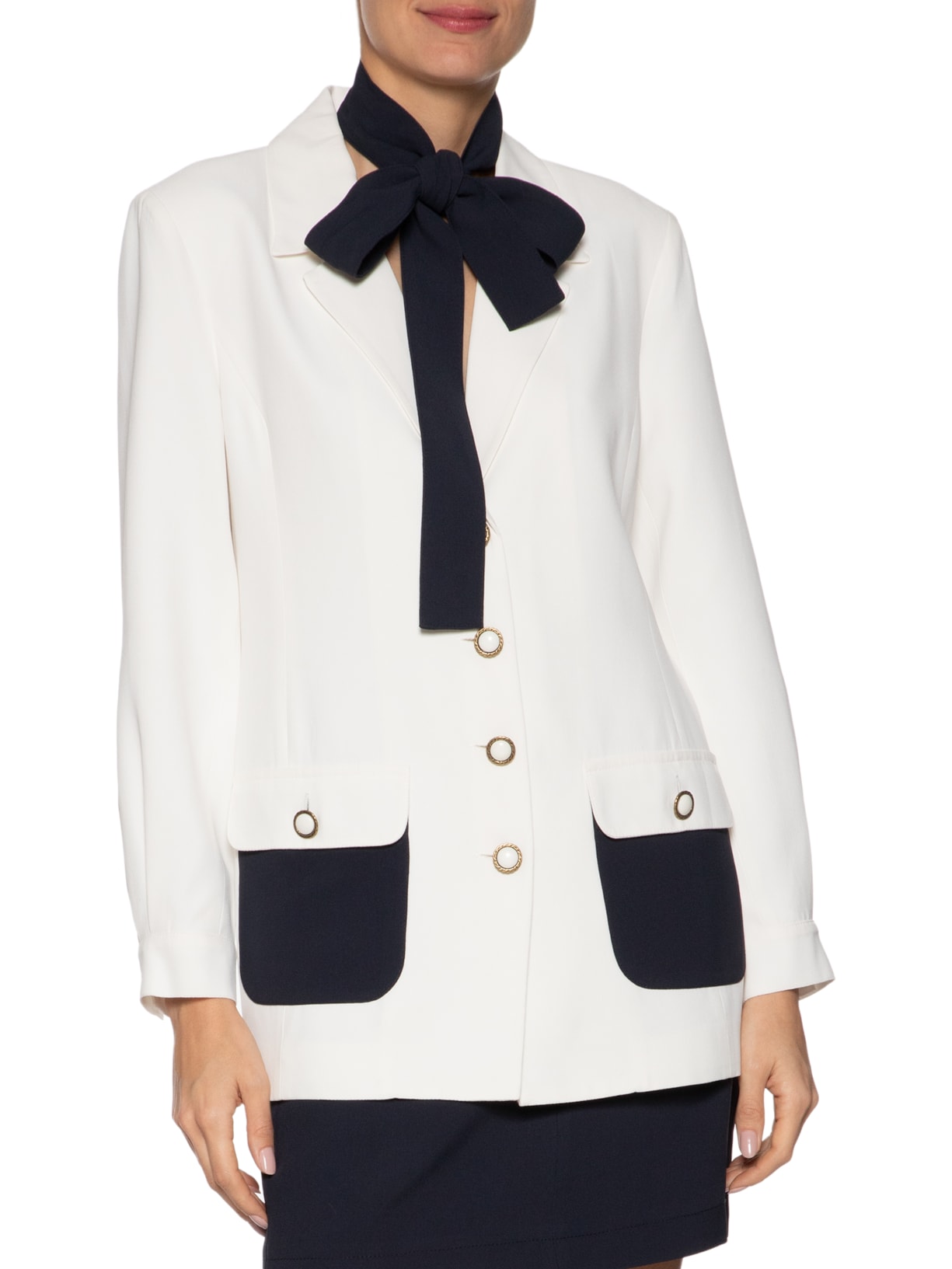 Blazer Feminino Rosaly Branco Carol Bassi