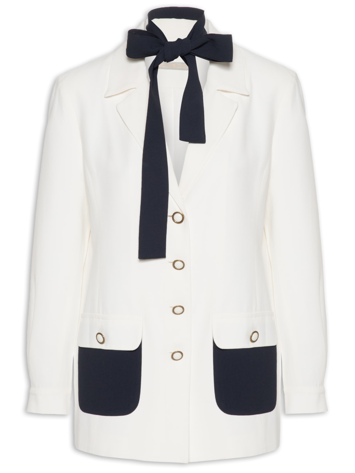 Blazer Feminino Rosaly Branco Carol Bassi