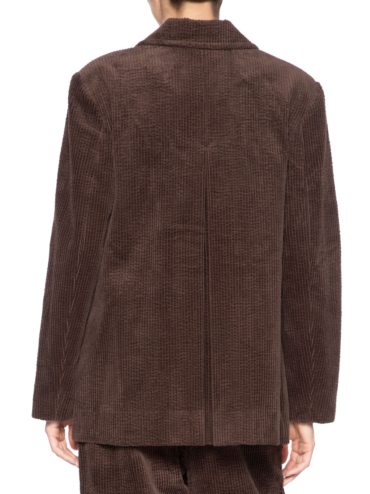 Blazer Feminino Seersucker Curduroy Marrom Ganni