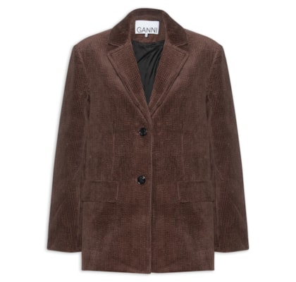 Blazer Feminino Seersucker Curduroy - Marrom