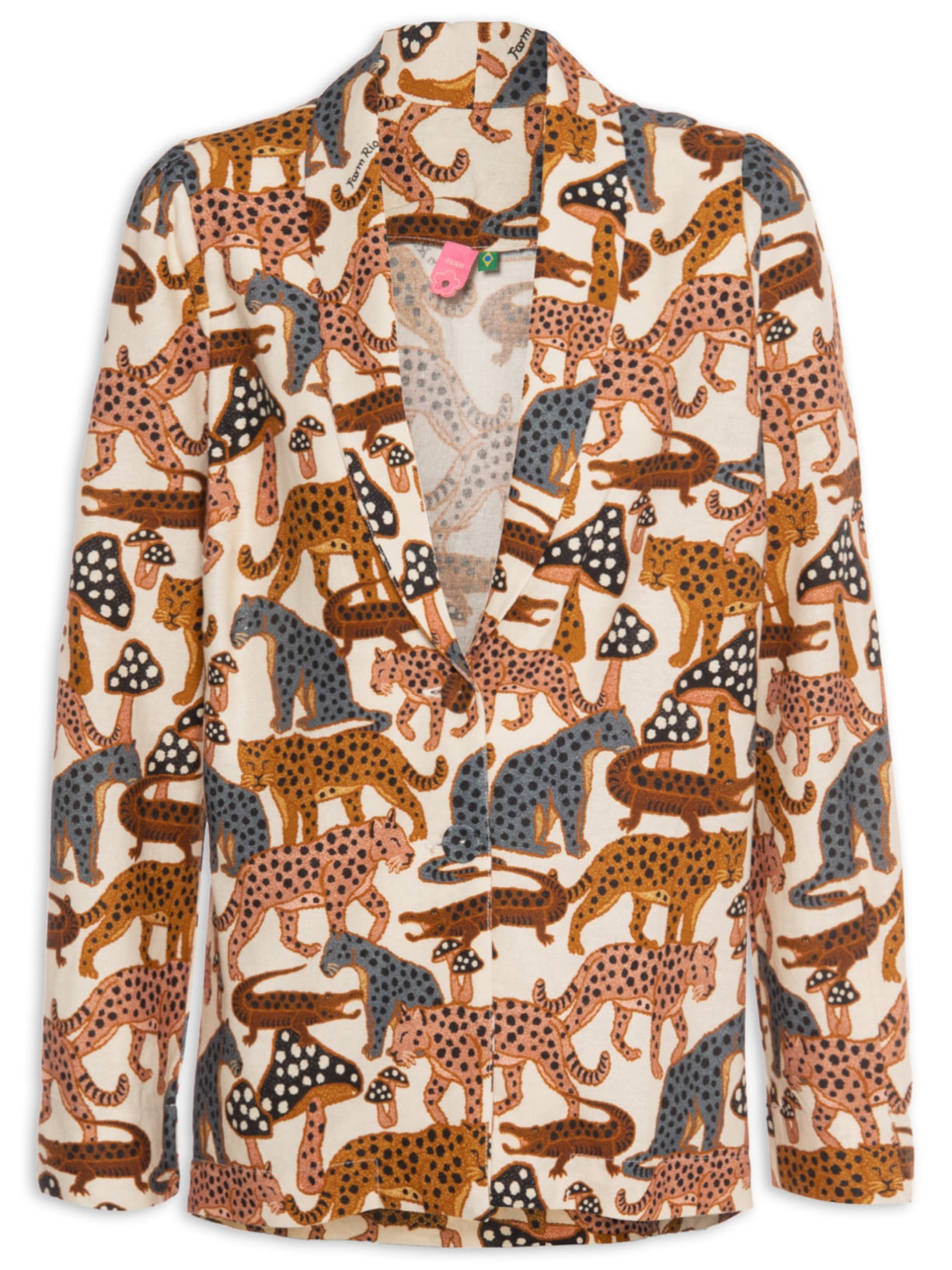 Blazer Feminino Selva De Poa E - Bege