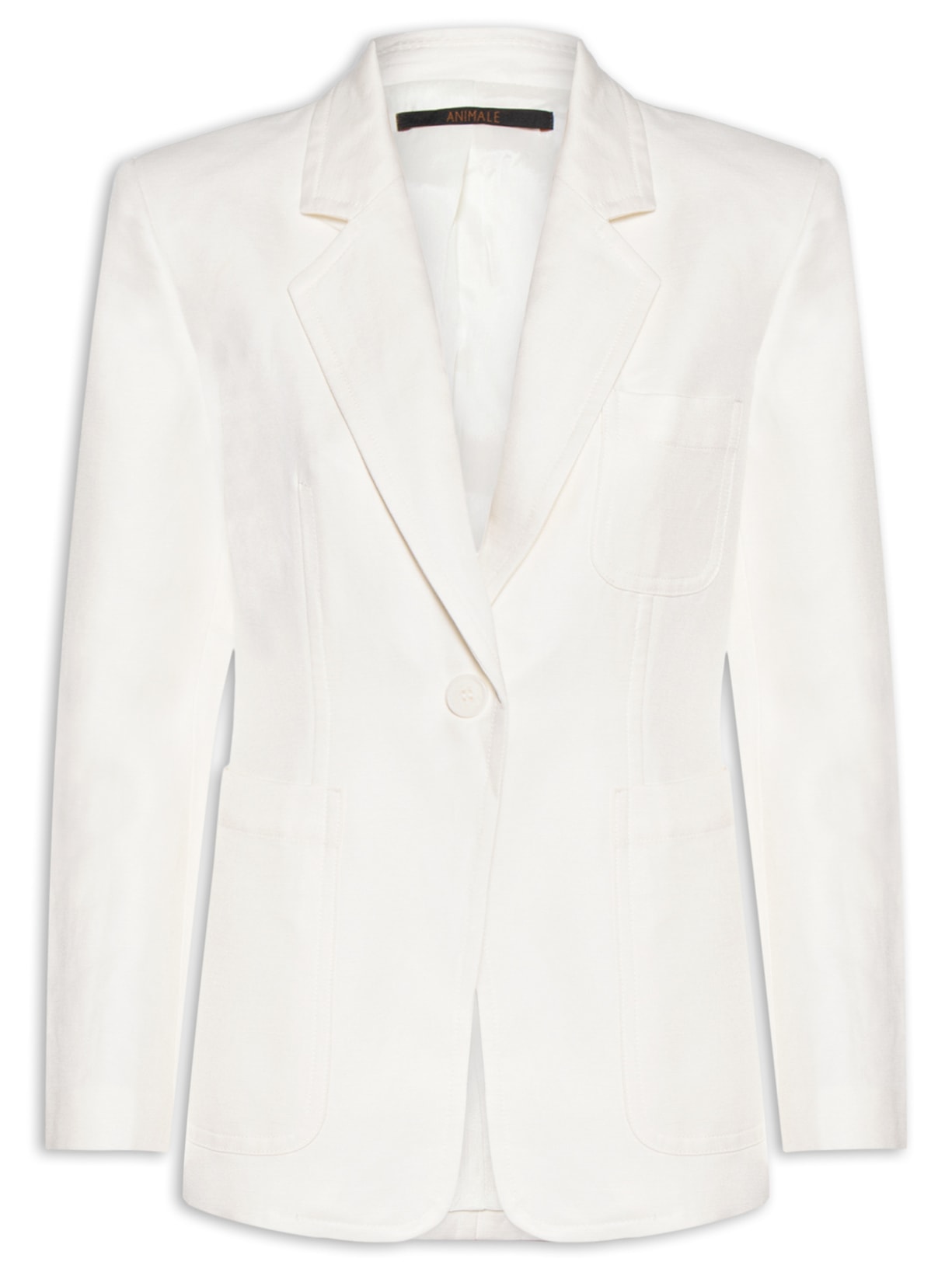 Blazer Feminino Slim Brumas Branco Animale
