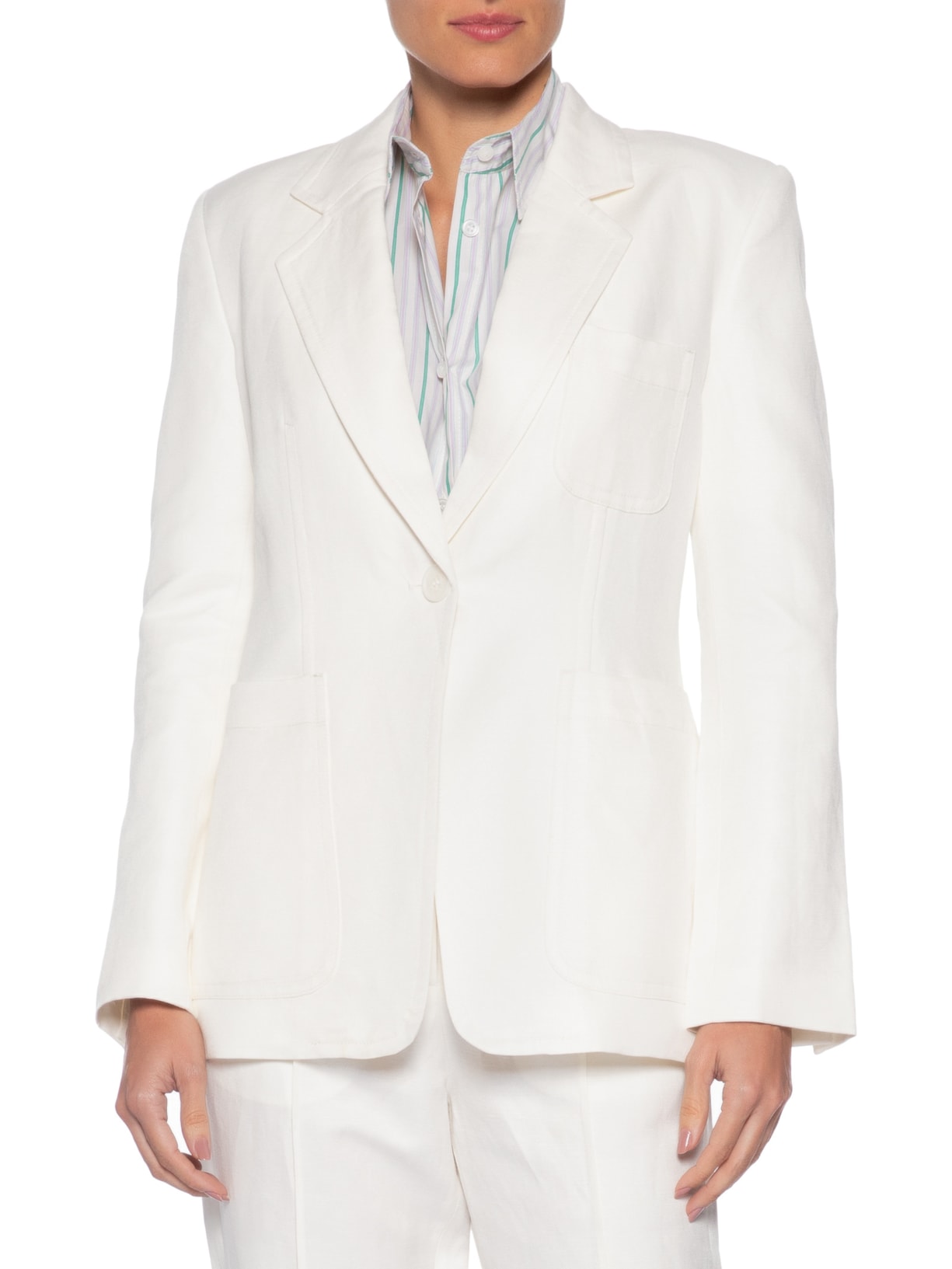 Blazer Feminino Slim Brumas Branco Animale