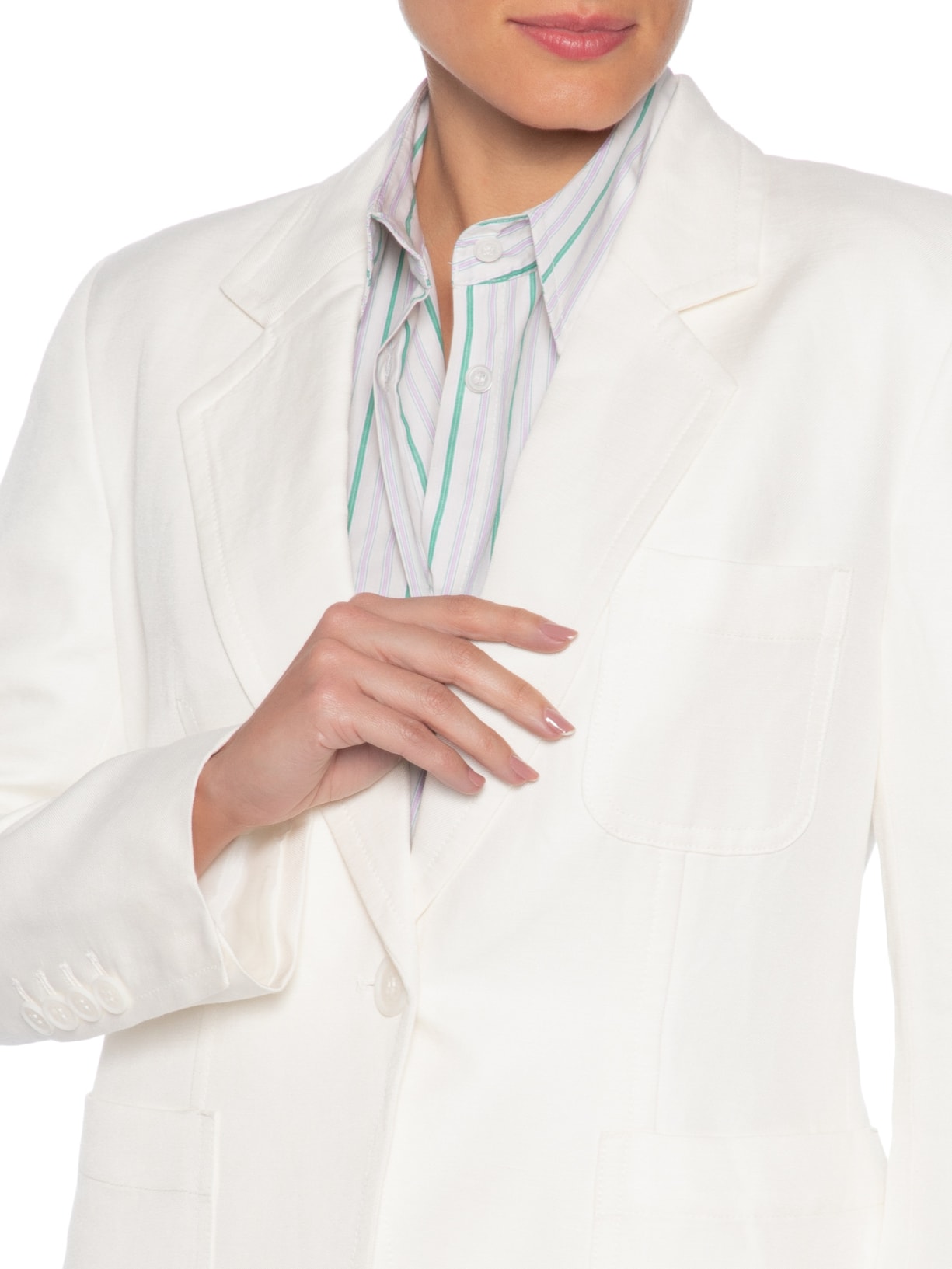 Blazer Feminino Slim Brumas Branco Animale