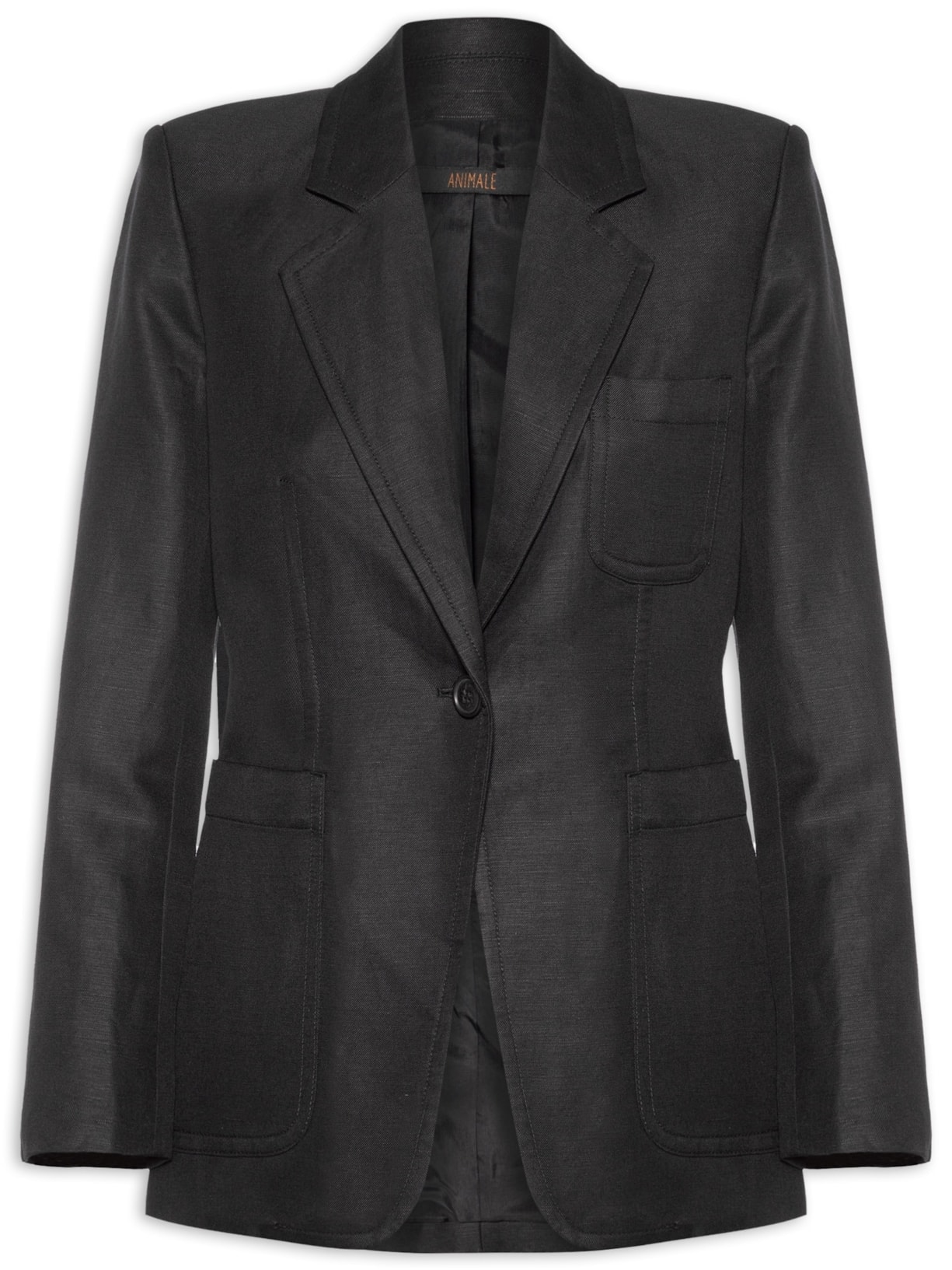 Blazer Feminino Slim Brumas Preto Animale