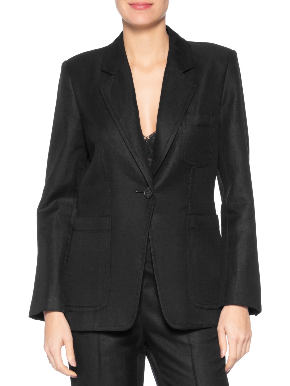 Blazer Feminino Slim Brumas Preto Animale