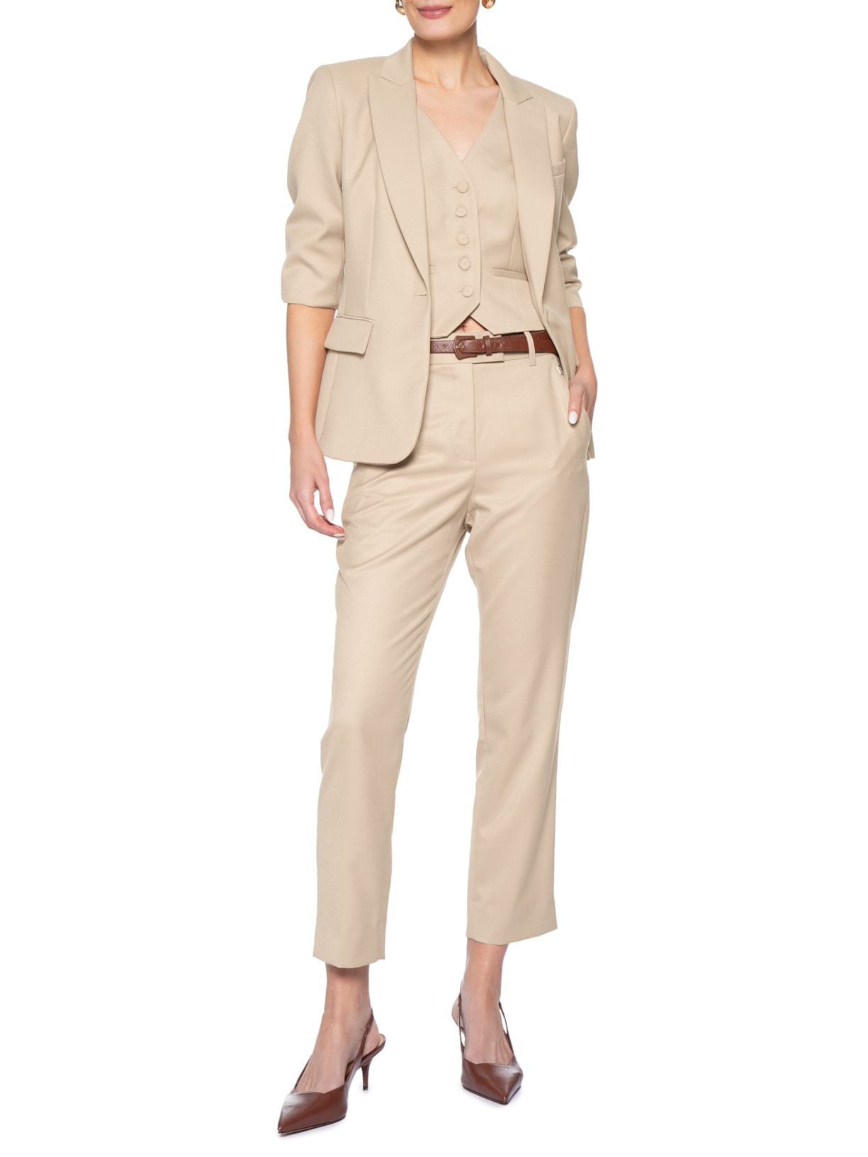 Blazer Feminino Stella Bege Le Lis