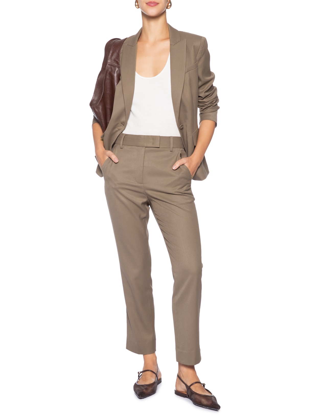 Blazer Feminino Stella Marrom Le Lis