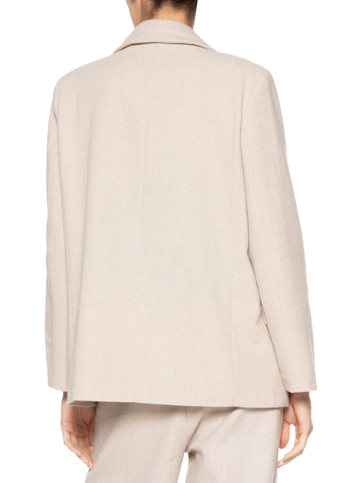 Blazer Feminino Texturizado Bege Basiq