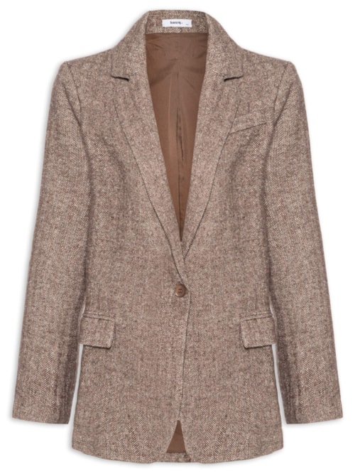 Blazer Feminino Texturizado - Bege