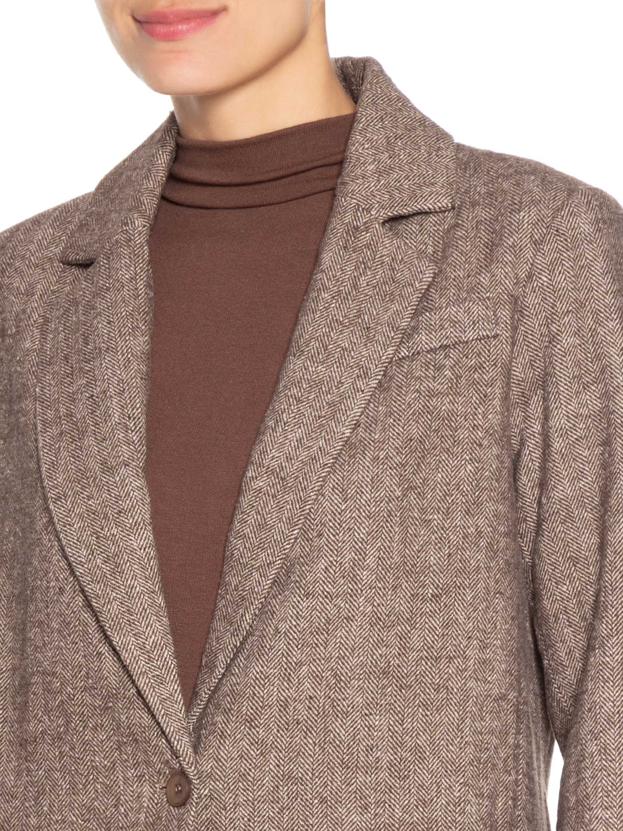 Blazer Feminino Texturizado Bege Basiq