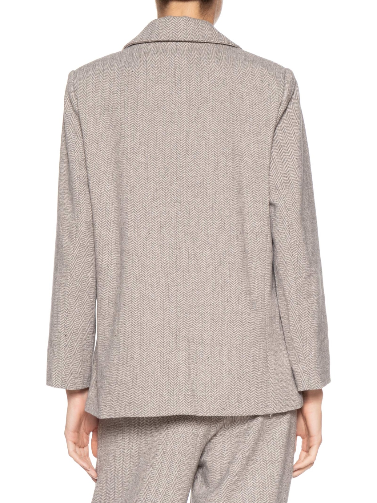 Blazer Feminino Texturizado Cinza Basiq