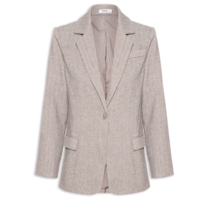 Blazer Feminino Texturizado - Cinza