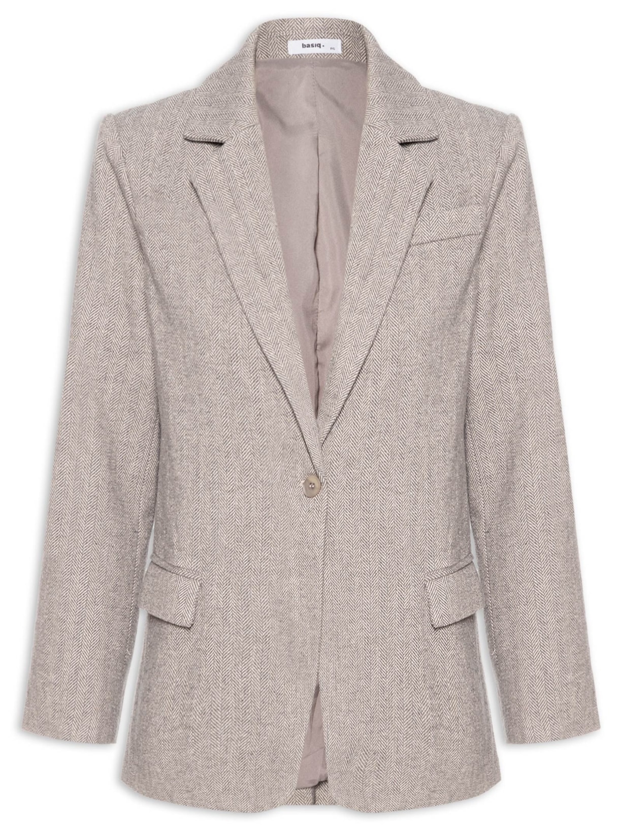 Blazer Feminino Texturizado - Cinza