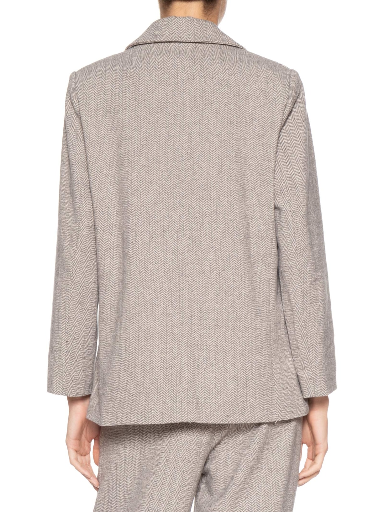 Blazer Feminino Texturizado Cinza Basiq