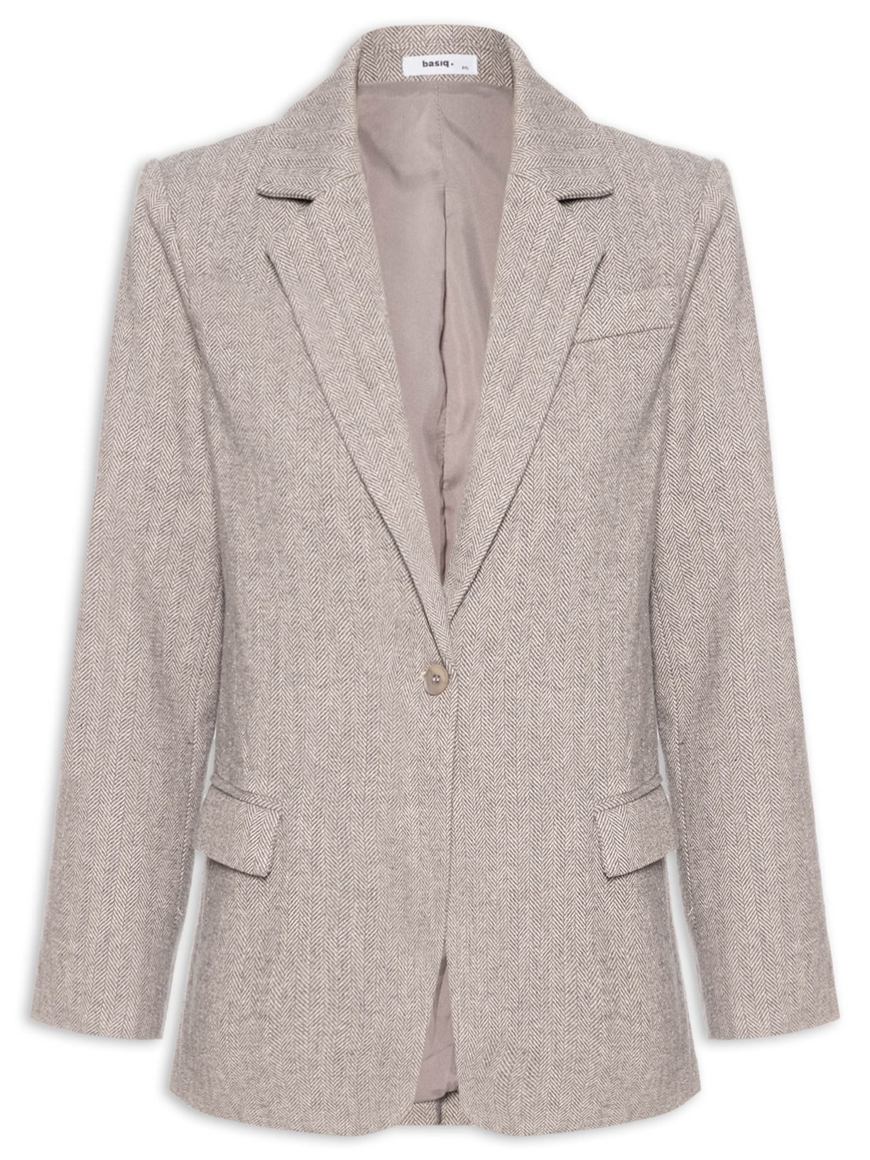 Blazer Feminino Texturizado - Cinza